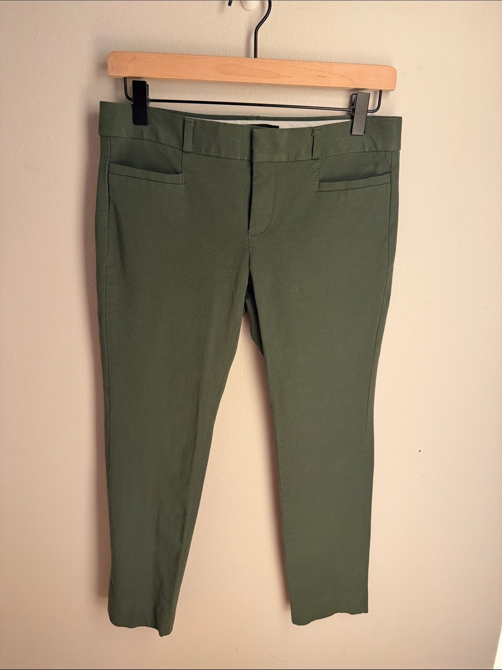 Banana Republic Olive Green Sloane Women's Stretch Trousers